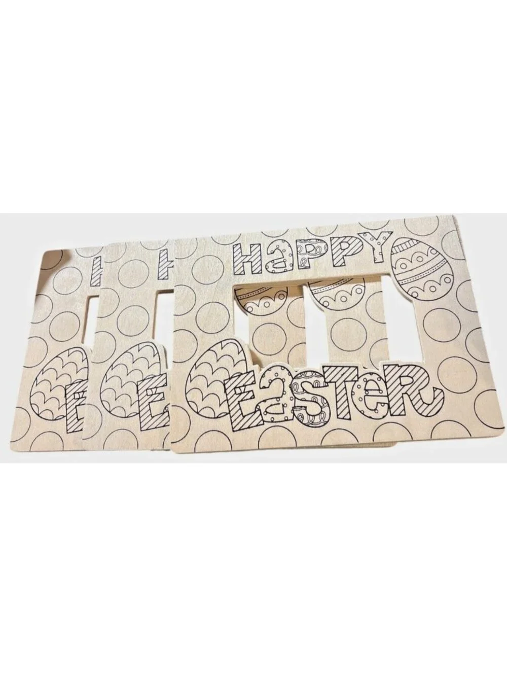Color Your Own Wooden Easter 3 Picture Frames Only You Color Paint Marker New